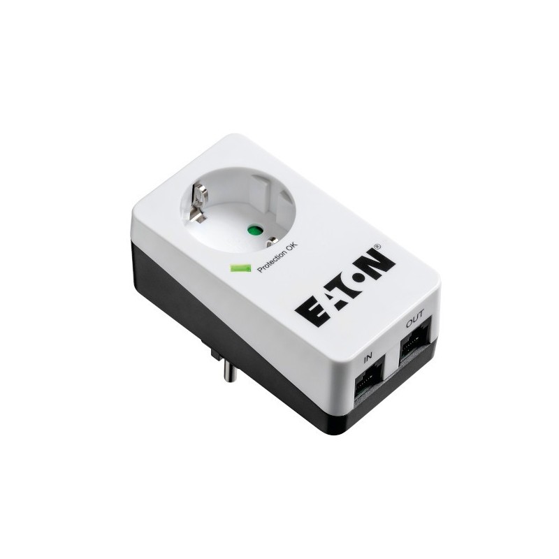 Eaton PB1TD limitador de tensión 1 salidas AC 220-250 V Negro, Blanco