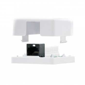 ROSETA DE SUPERFICIE NANOCABLE PARA RJ45 CAT.6 UTP 1 TOMA BLANCO 10.21.1501
