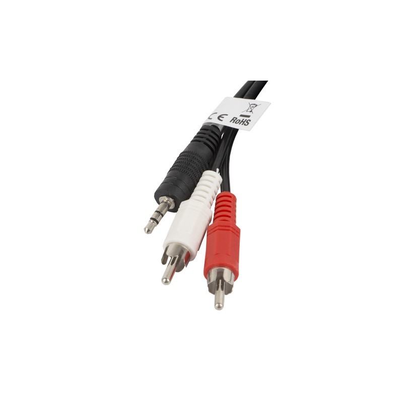 Lanberg CABLE ESTEREO JACK 3.5MM A 2X RCA - 2 METROS CA-MJRC-10CC-0020-BK