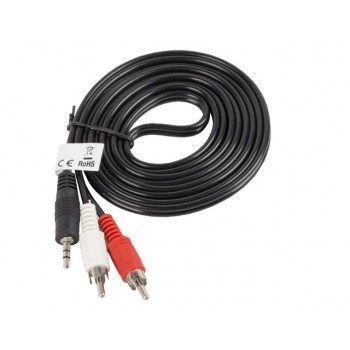 Lanberg CABLE ESTEREO JACK 3.5MM A 2X RCA - 2 METROS CA-MJRC-10CC-0020-BK