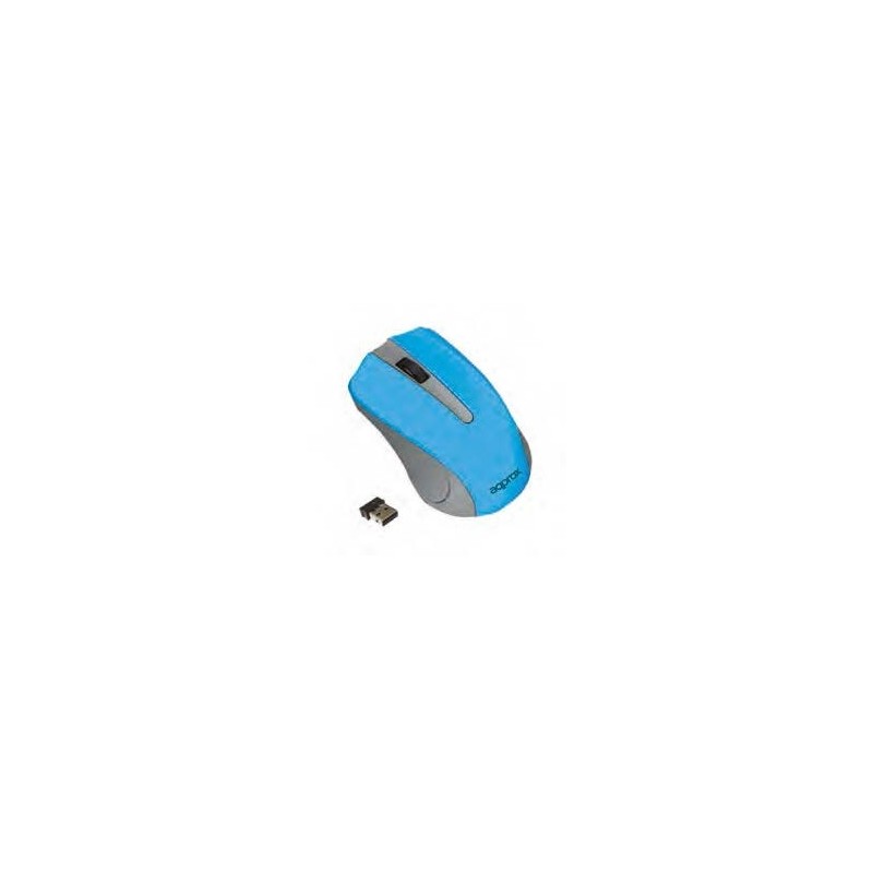Approx APPWMLITExV2 Óptico 1200 DPI Azul, Gris APPWMLITELBV2