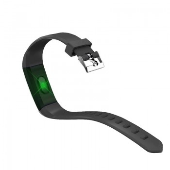 Muvit MIOSMB010, Wristband activity tracker, Negro, Negro, Single prong strap buckle, Acero inoxidab