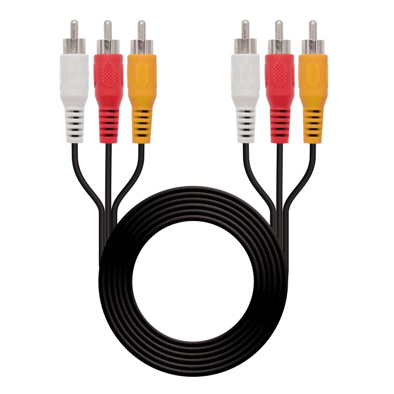 AUDIO VIDEO, 3XRCA M-3XRCA M, 1.8 M 10.24.0802