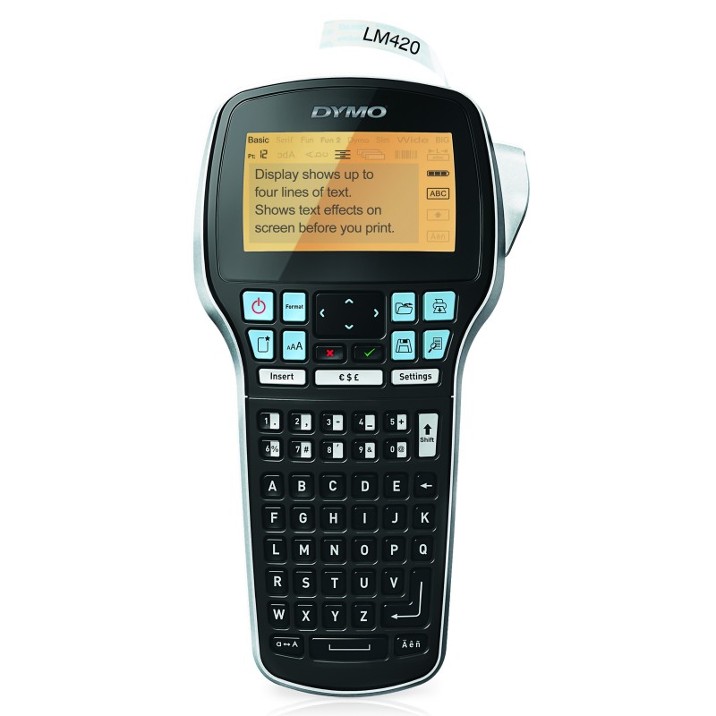 DYMO LabelManager 420P, LCD, D1, 6 - 19mm, Transferencia térmica, UPC-A, UPC-E, Manual S0915460