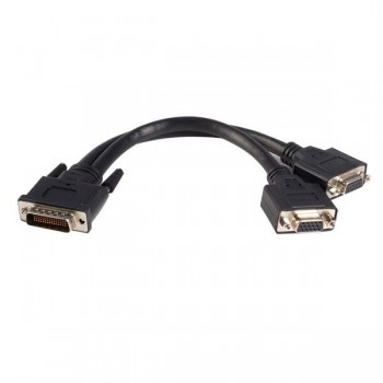 StarTech.com Cable de 0,2m de LFH59 DMS-59 a doble dual VGA - DMS59 Macho - 2x VGA Hembra, 0,2 m, DM DMSVGAVGA1