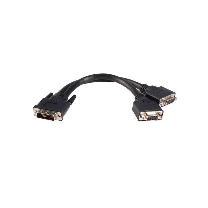 StarTech.com Cable de 0,2m de LFH59 DMS-59 a doble dual VGA - DMS59 Macho - 2x VGA Hembra, 0,2 m, DM DMSVGAVGA1