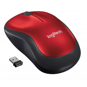 Logitech LGT-M185R Óptico Rojo 910-002237