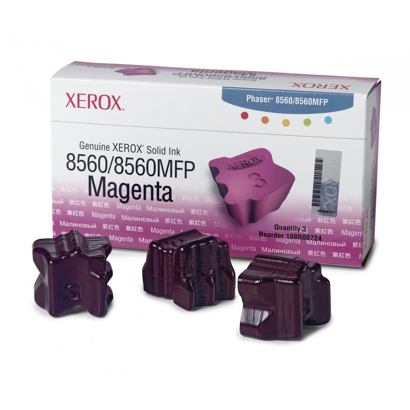 Tinta Sólida Magenta Genuina 8560MFP 8560 (3.400 páginas) 108R00724