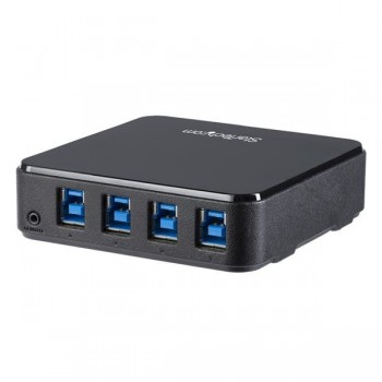 StarTech.com Switch Conmutador USB 3.0 4x4 para Compartir Dispositivos Periféricos, De plástico, 0 - HBS304A24A