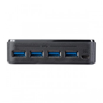 StarTech.com Switch Conmutador USB 3.0 4x4 para Compartir Dispositivos Periféricos, De plástico, 0 - HBS304A24A
