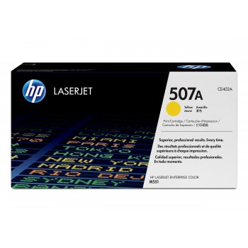 Cartucho de toner original LaserJet HP 507A amarillo CE402A