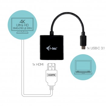 I-TEC USB-C HDMI ADAPTER 4K 60 ACCS C31HDMI60HZP