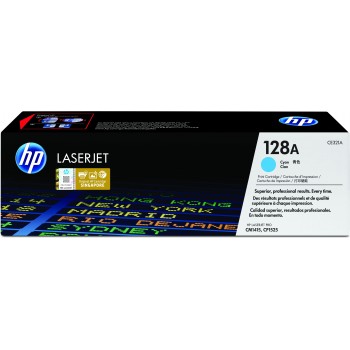 Cartucho de toner original LaserJet HP 128A cian CE321A