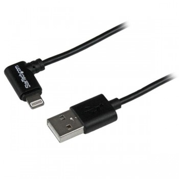 StarTech.com Cable Lightning de 8 Pin Acodado a la Derecha de 1m USB 2.0 para Apple iPod iPhone 5 iP USBLT1MBR