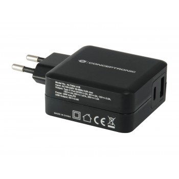 Conceptronic ALTHEA 01B, Interior, Corriente alterna, 20 V, Negro ALTHEA01B