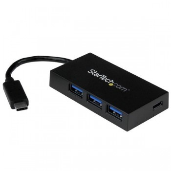 StarTech.com Concentrador USB 3.1 Gen 1 de 4 Puertos - USB-C a 1x USB-C y 3x USB-A - 4 Total USB Por HB30C3A1CFB