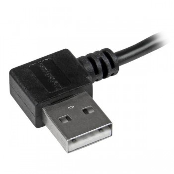 StarTech.com Cable de 2m Micro USB con conector acodado a la derecha, 2 m, USB A, Micro-USB B, 2.0,  USB2AUB2RA2M