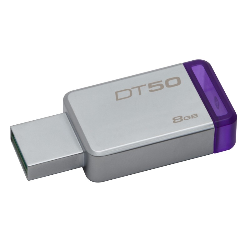 Kingston Technology DataTraveler 8GB USB 3.0 (3.1 Gen 1) Tipo A Púrpura, Plata DT50 8GB