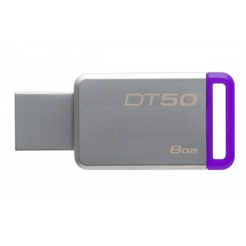 Kingston Technology DataTraveler 8GB USB 3.0 (3.1 Gen 1) Tipo A Púrpura, Plata DT50 8GB