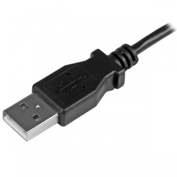 StarTech.com Cable de 1m Micro USB con conector acodado a la izquierda - Cable de Carga y Sincroniza USBAUB1MLA