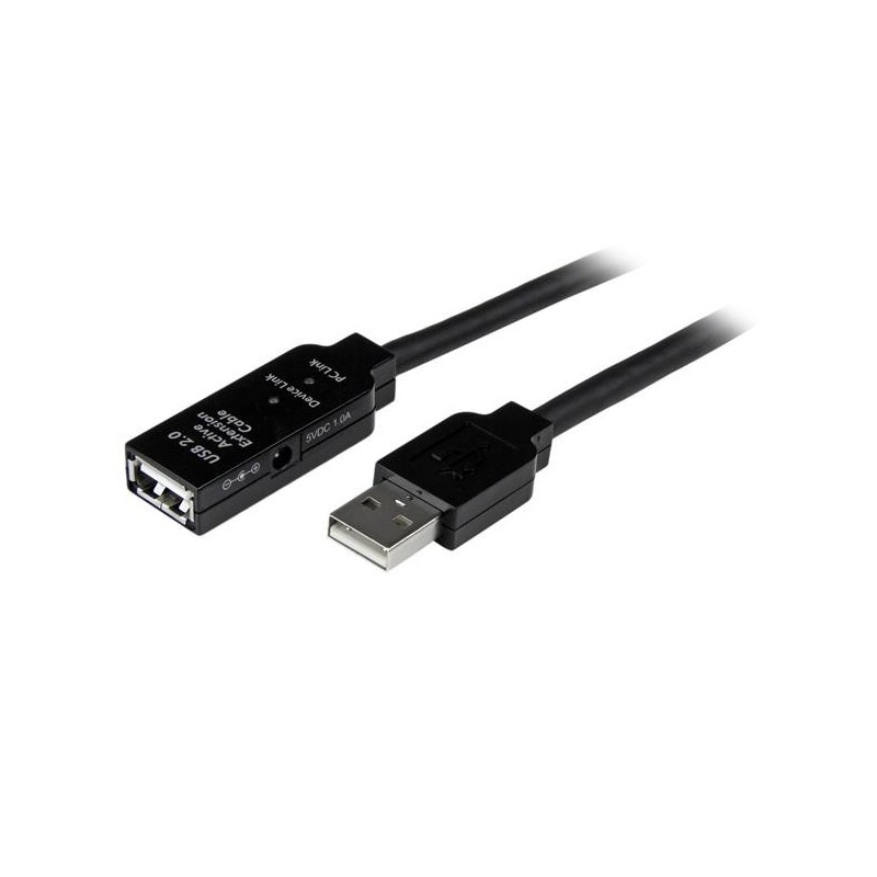 StarTech.com Cable de Extensión Alargador de 20m USB 2.0 Alta Velocidad Activo Amplificado - Macho a USB2AAEXT20M