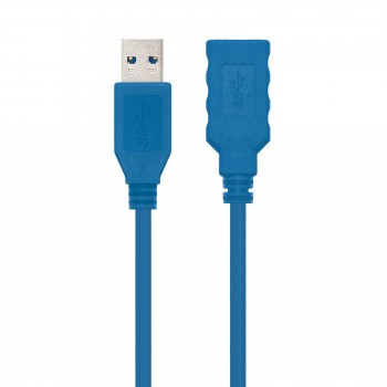 CABLE USB 3.0 TIPO A M-A H AZUL 1.0 M NANOCABLE 10.01.0901-BL