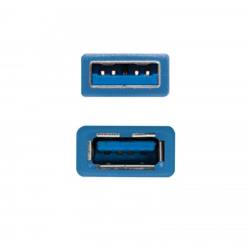 CABLE USB 3.0 TIPO A M-A H AZUL 1.0 M NANOCABLE 10.01.0901-BL