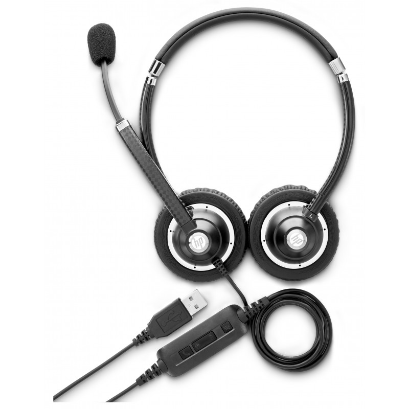 HP Auriculares con cables UC Circumaural Binaurale Black K7V17AA