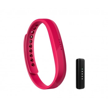 Fitbit Flex 2, Wristband activity tracker, Magenta, Elastómero, Acero inoxidable, Negro, Elastómero, FB403MG-EU