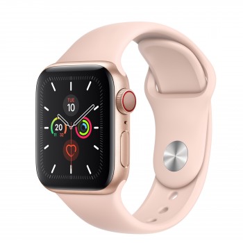 Apple Watch Series 5 GPS + 4G - 40mm Color Aluminio Oro con correa de color Rosa Arena MWX22TY A