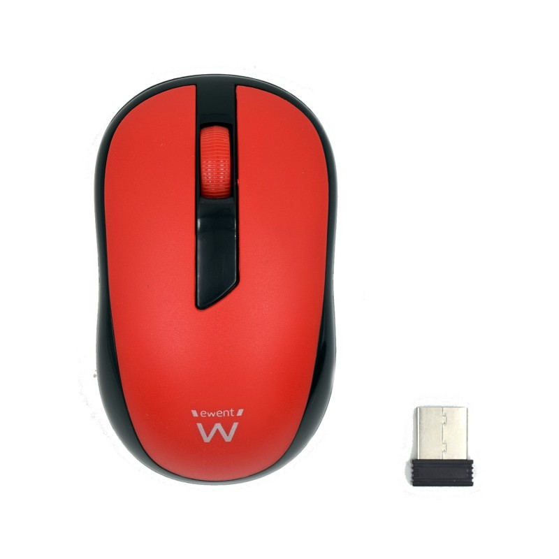 Ewent EW3226 Óptico 1000 DPI Negro, Rojo