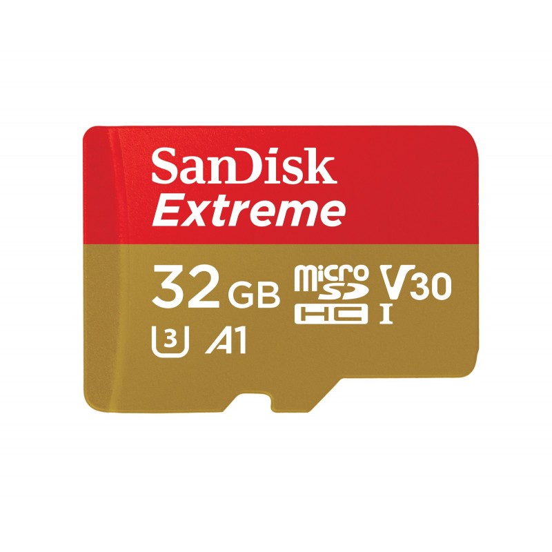 SanDisk Extreme microSDHC 32GB 32GB MicroSDHC Clase 10 Rojo, Amarillo SDSQXAF-032G-GN6MA
