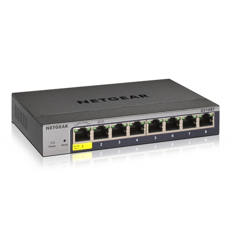 Netgear GS108Tv3 Gestionado L2 Gigabit Ethernet (10 100 1000) Gris GS108T-300PES