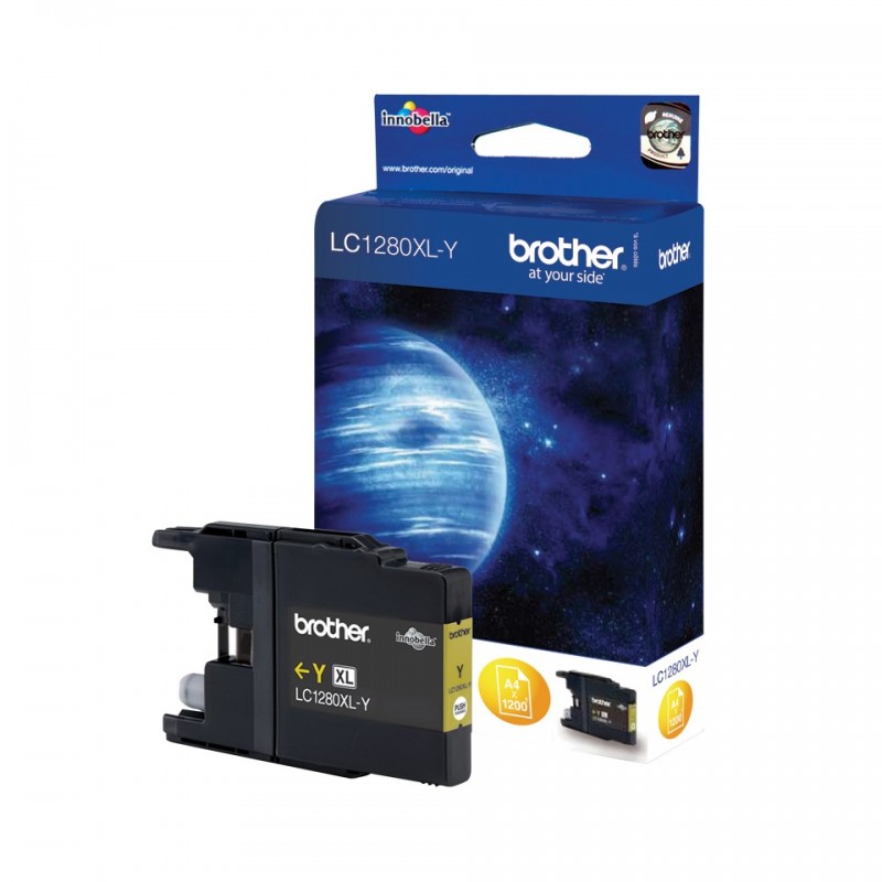 Brother LC1280XLY, Original, Tinta a base de pigmentos, Amarillo, MFC-J5910DW, MFC-J6510DW, MFC-J671
