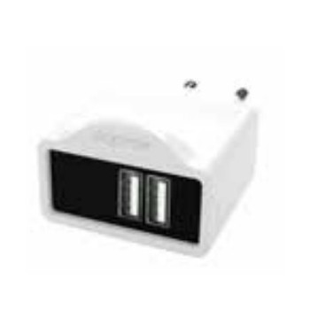 CARGADOR APPROX DE VIAJE PARA RED DOMESTICA 2 PUERTOS USB 5V COLOR BLANCO APPUSBWALL21W