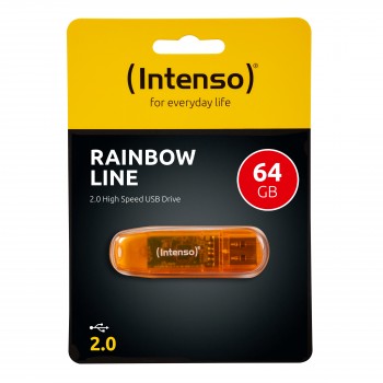 Intenso 64GB Rainbow USB2.0 64GB USB 2.0 Tipo A Naranja 3502490