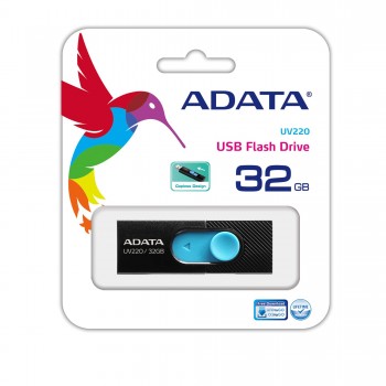 A-DATA UV220 32GB USB 2.0 Negro, Azul AUV220-32G-RBKBL
