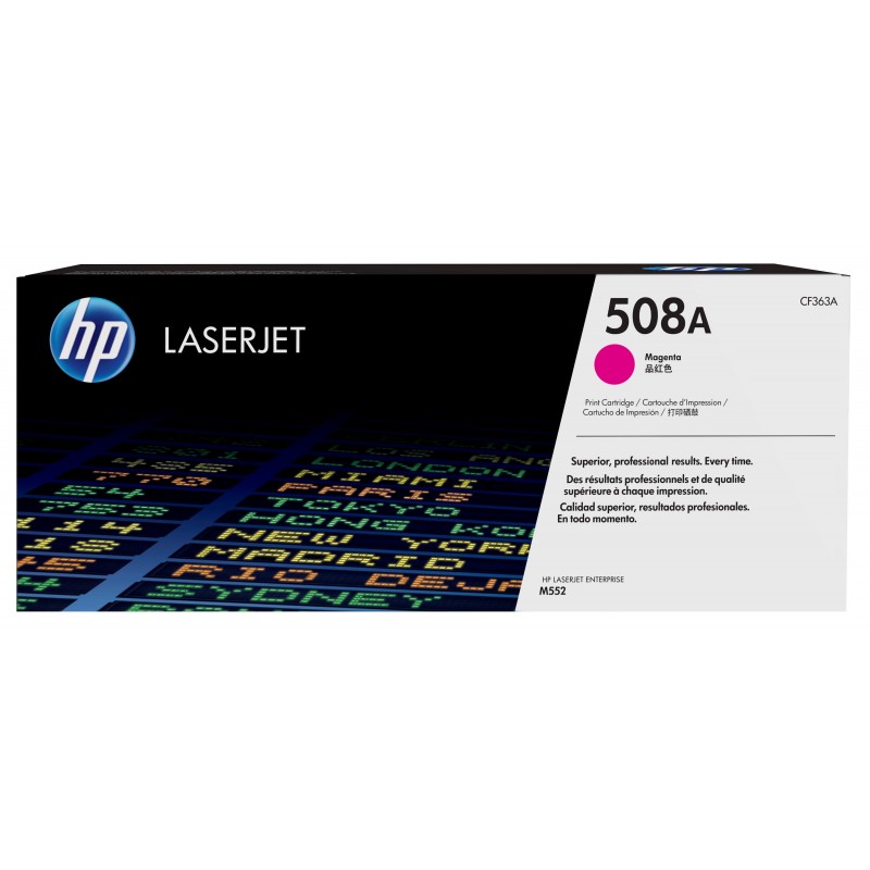 Cartucho de tóner original LaserJet 508A magenta CF363A