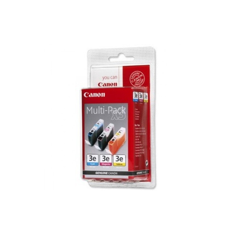Canon BCI-3e C M Y, Original, Tinta a base de pigmentos, Cian, Magenta, Amarillo, BJC6000 6100 6200  4480A262AB