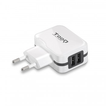 TooQ TQWC-1S02WT Cargador de pared 2 USB Blanco