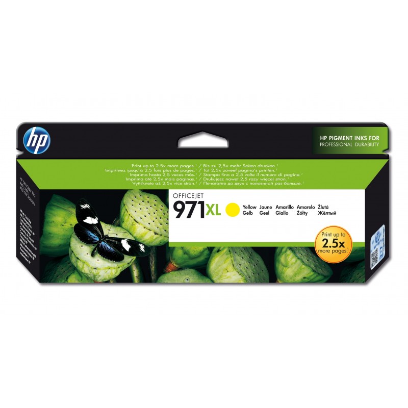 Cartucho de tinta original HP 971XL de alta capacidad amarillo CN628AE