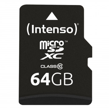Intenso 64GB MicroSDHC 64GB MicroSDHC Clase 10 Negro 3413490