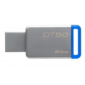 Kingston Technology DataTraveler 64GB USB 3.0 (3.1 Gen 1) Tipo A Azul, Plata DT50 64GB