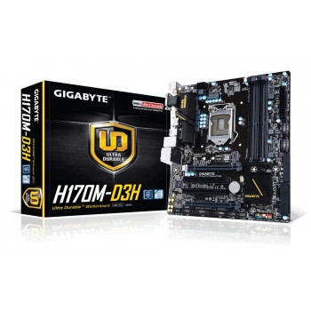 Gigabyte GA-H170M-D3H, Intel, LGA 1151 (Zócalo H4), Intel Celeron, Intel Pentium, i3-6xxx,i5-6xxx,i7 GAH170MD3-00-G