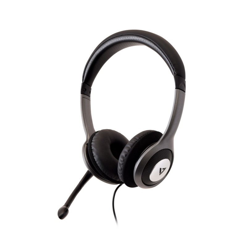 V7 HU521-2EP auricular con micrófono - Plata