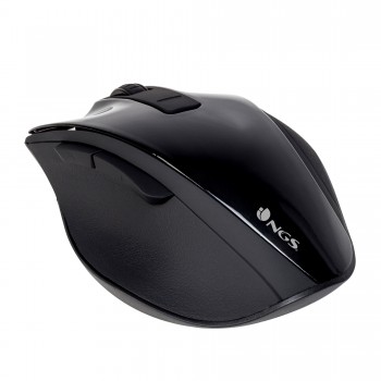 NGS Bow, mano derecha, Óptico, RF inalámbrico, 1600 DPI, Negro BOWBLACK