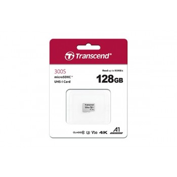 Transcend 300S 128GB MicroSDXC Clase 10 Plata TS128GUSD300S