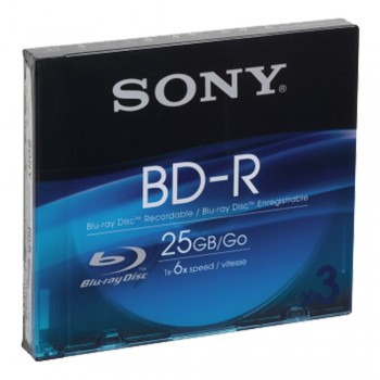 3 PACK 25GB RECORDABLE SINGLE SUPL 3BNR25SL