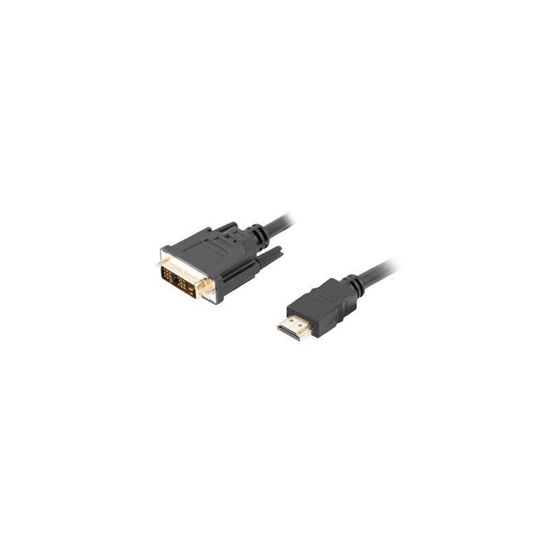 Lanberg CA-HDDV-10CC-0018-BK adaptador de cable de vídeo 1,8 m HDMI tipo A (Estándar) DVI-D Negro