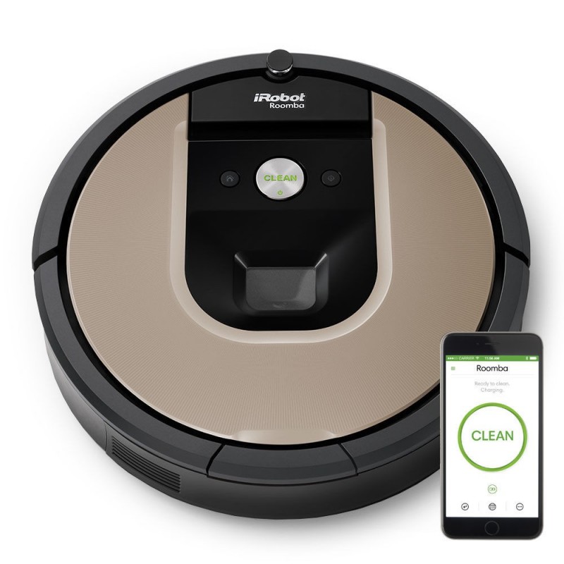 iRobot Roomba 966, Sin bolsa, Negro, Plata, Alrededor, 0,6 L, Auto, Mancha, Alfombra, Linóleo, Azule R966040